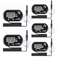 Vista 9 de Termómetro de acuario para acuario, termómetro digital LCD para tanque de peces con sonda de sensor resistente al agua y ventosa para incubadoras