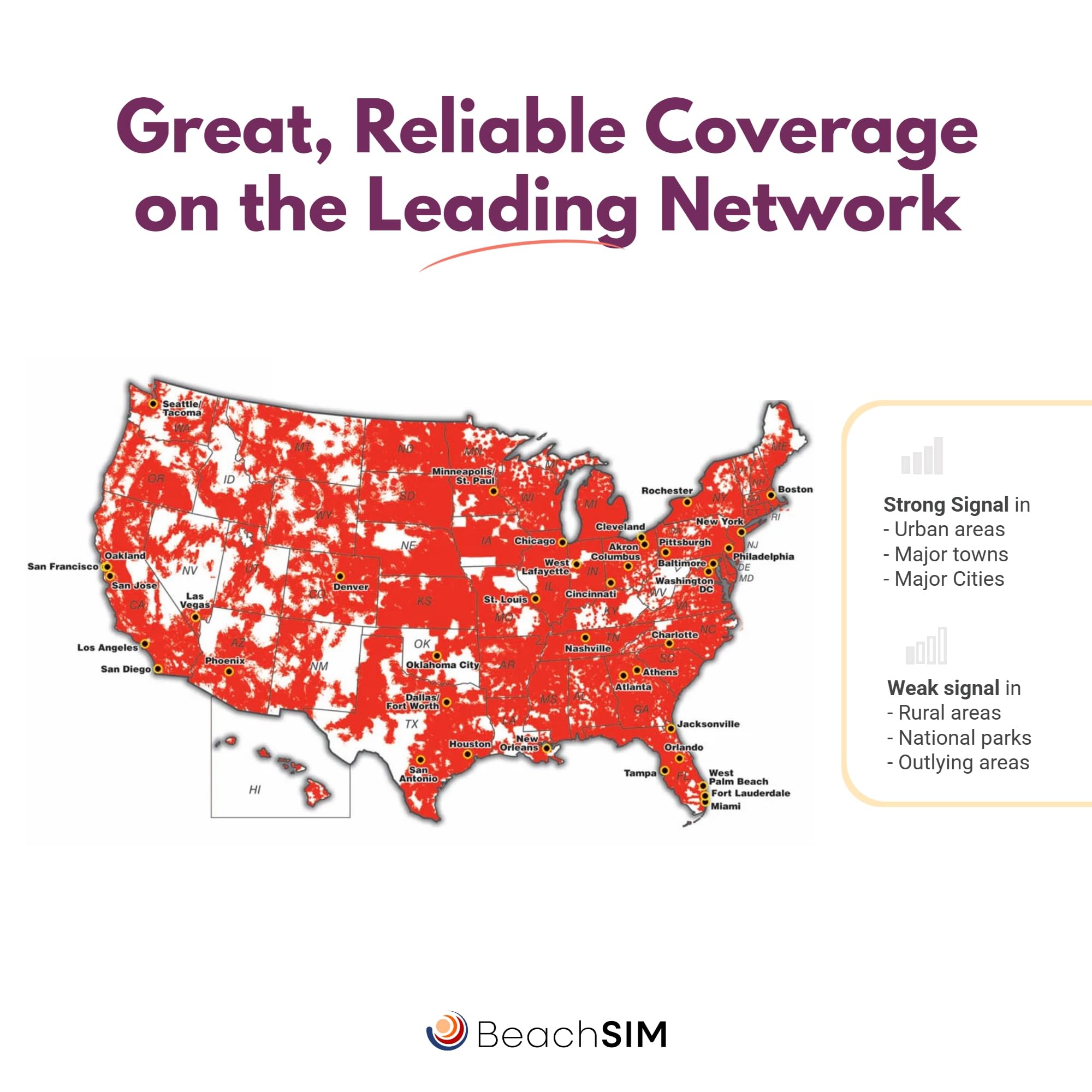 Solo Dati Prepagata eSIM USA 30 Giorni | 50GB Dati 4G/5G ad Alta Velocità | Attivazione Rapida Online | Facile da Ricaricare o Estendere | Compatibile con Dispositivi iOS e Android Sbloccati