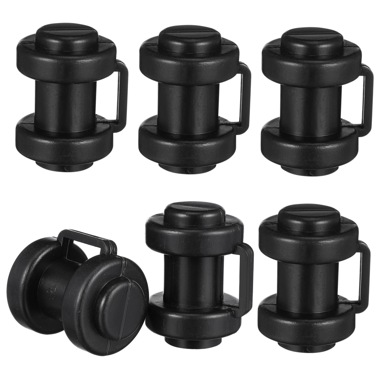 POPETPOP 6Pcs Durable Trampoline Rod Covers Wear Resistant Plastic Caps for Small Trampolines Protective Pole Top Covers Easy to Install Enclosure Accessories