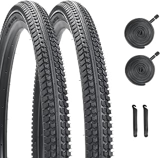 26 x 2.125 Inch Bike Tires Replacement Puncture-Resistant Bicycle Tires and Pair 26-inch Inner Tubes with Tire Levers for Urban City Cruiser Commuter Bike
