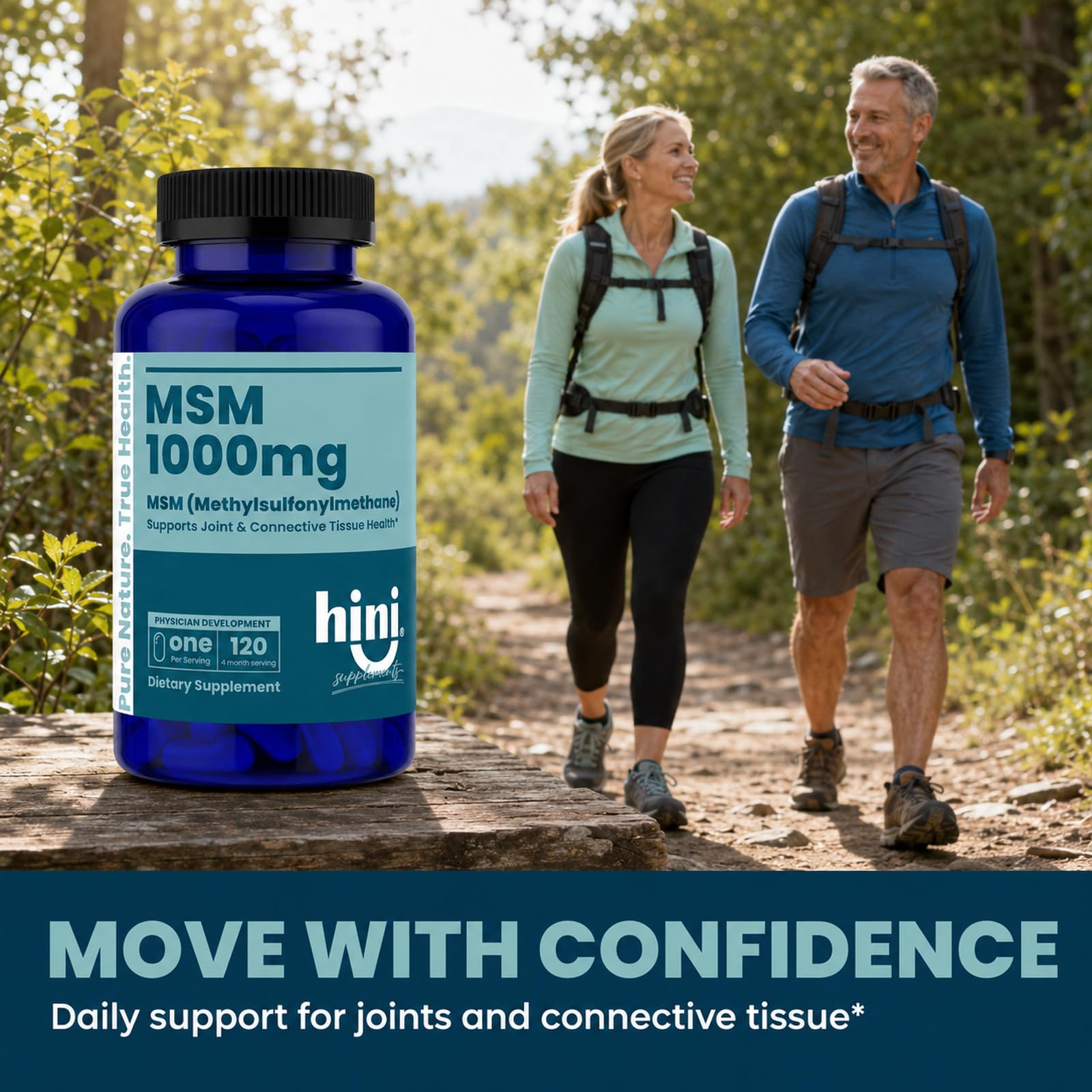 HINI MSM 1000 mg, Joint and Connective Tissue Support, 120 Tablets — Amazon image 7
