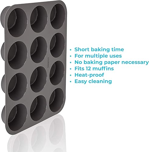 Miniatura 10 de Molde rectangular de silicona para plumcake de 11 34 pulgadas, molde rectangular para horno, tamaño grande con capacidad de masa de harina de 2.2