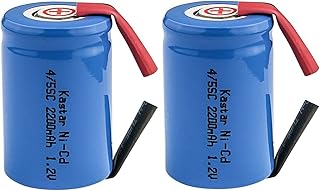 Kastar 2-Pack 4/5 Sub-C NiCD Battery W/Tabs 1.2V 2200mAh Replacement for Remington 2B3 3BF1C 8BS3-1C 9BF21C MK1V PM 950 SM400 XLR 900 XLR 920 Other Remington XLR Models Razor-3 Shaver and Trimmer