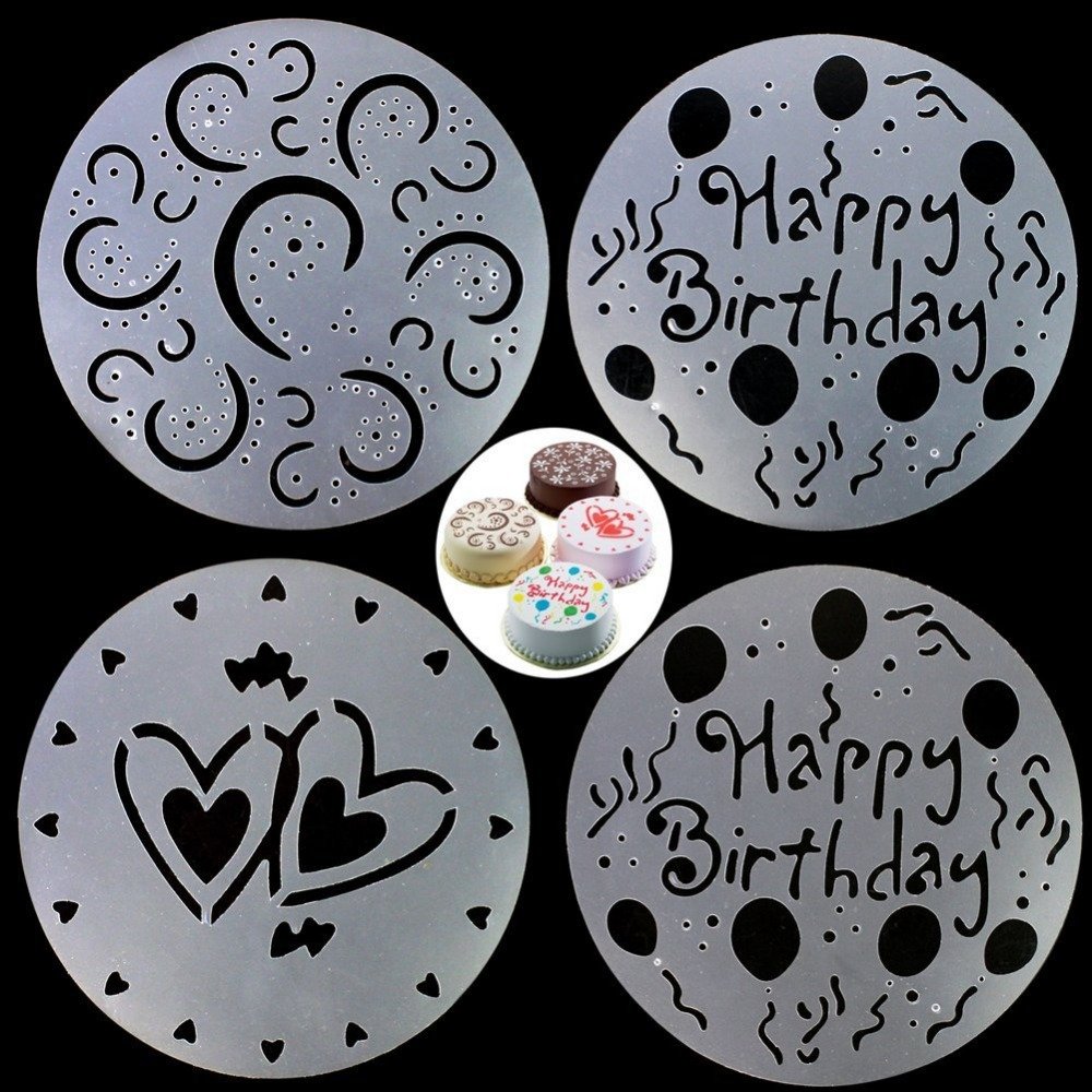 Syga Cake Stencil Set - Decorate Cakes Easily -2