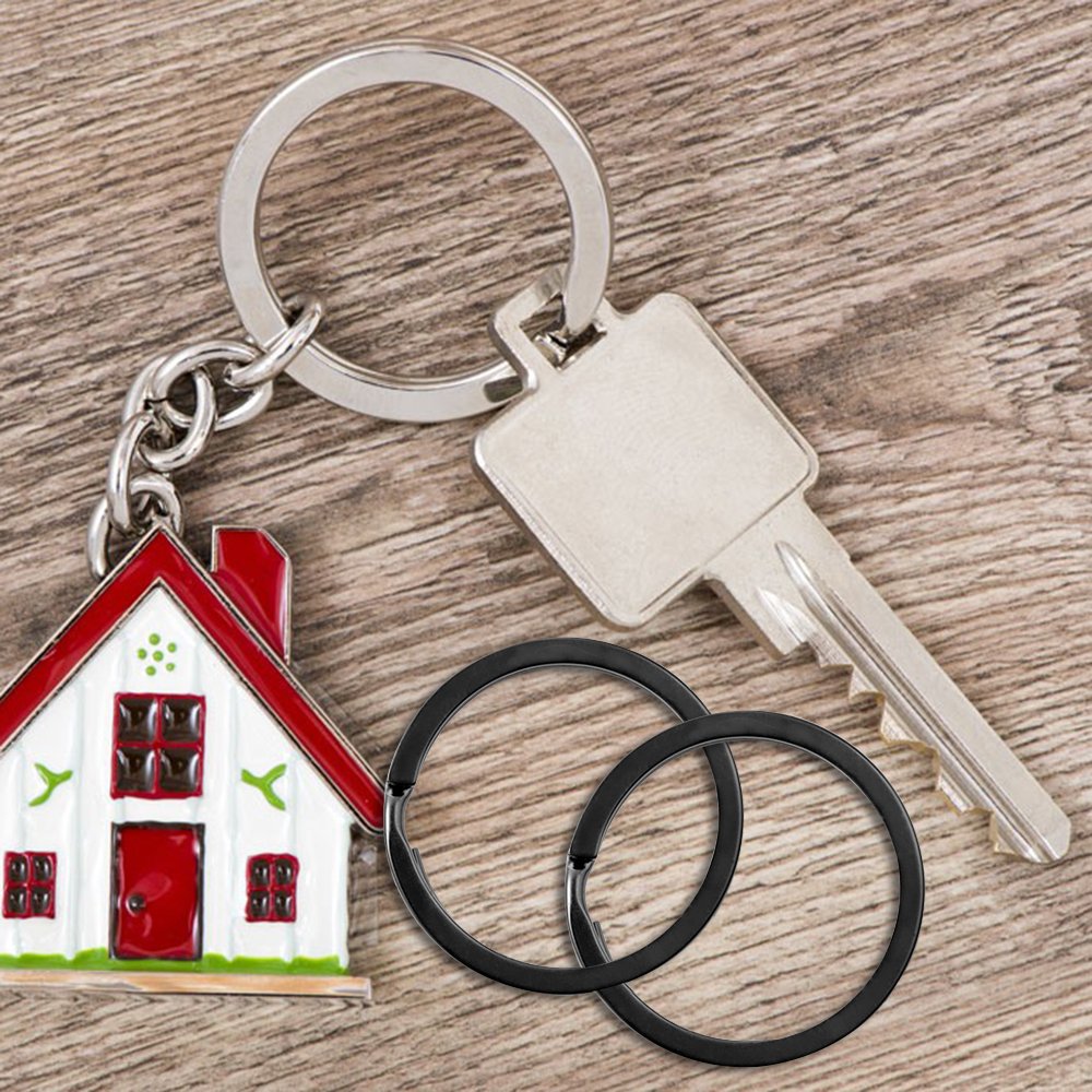 50 Anelli Portachiavi In Acciaio INOX Rotondi E Piatti - Set Completo Per Organizzare Chiavi Di Casa E Auto - Foto 6