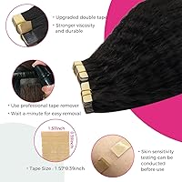 Vista 119 de Lashey Extensiones de Cabello Humano con Cinta Adhesiva Negro Natural 100% Remy Cabello Humano Liso Extensiones de Cabello con Cinta Largas de 24