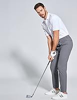 Vista 5 de ZUTY Pantalones de golf para hombre de 29 a 31 pulgadas, ligeros, rectos, elásticos, casuales, de secado rápido, transpirables, con 5 bolsillos