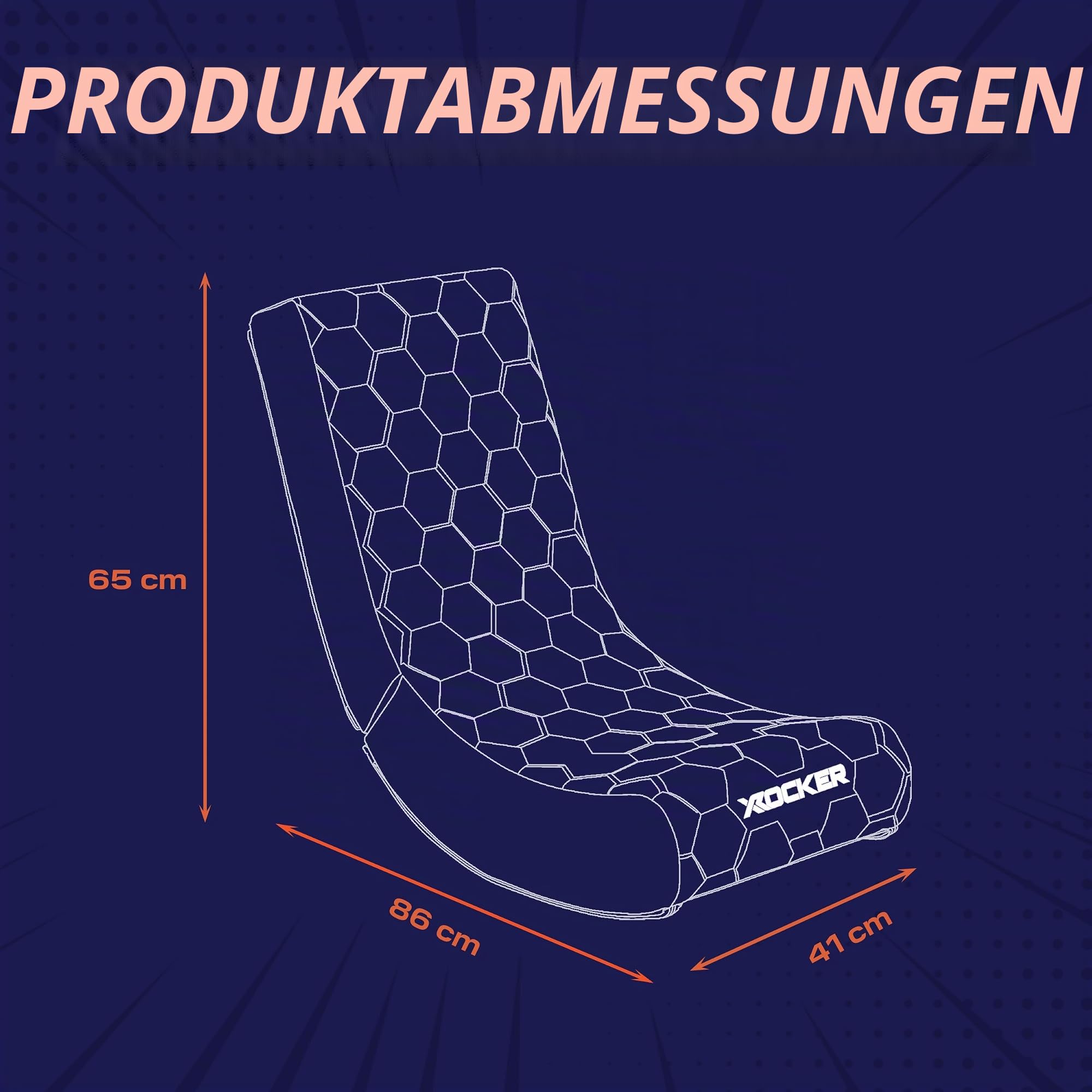 X Rocker Video Rocker Bodensessel für Kinder - Neo Hex Design