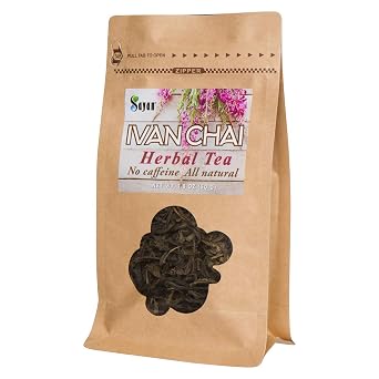 Sayan Ivan Chai Loose Herbal Tea 1.08oz / 50g Blooming Sally | Caffeine-Free Energy Boost Organic, Non-GMO, Vegan Brews 50 Cups High Fermented