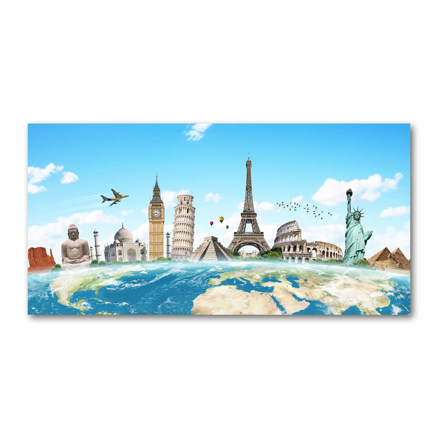 Mural art image verre plastique déco acrylique glass picture 140x70cm