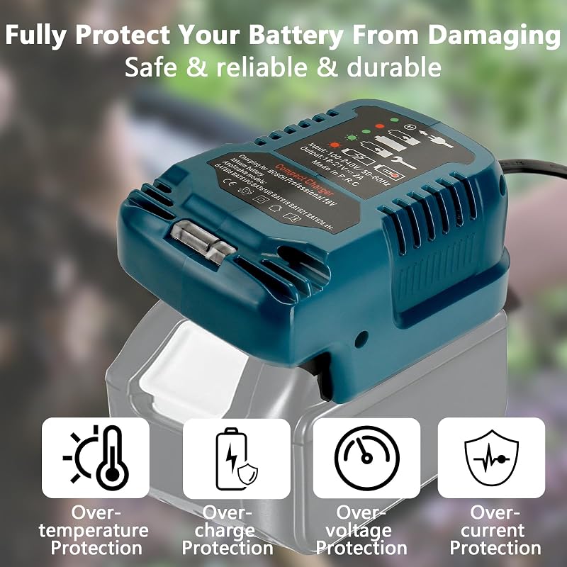 Lieberwell Töltő Makita 18V Akkumulátorokhoz, Hordozható Mini Gyorstöltő LED Kijelzővel BL1815N BL1830 BL1840 BL1850B BL1860 Kompatibilis