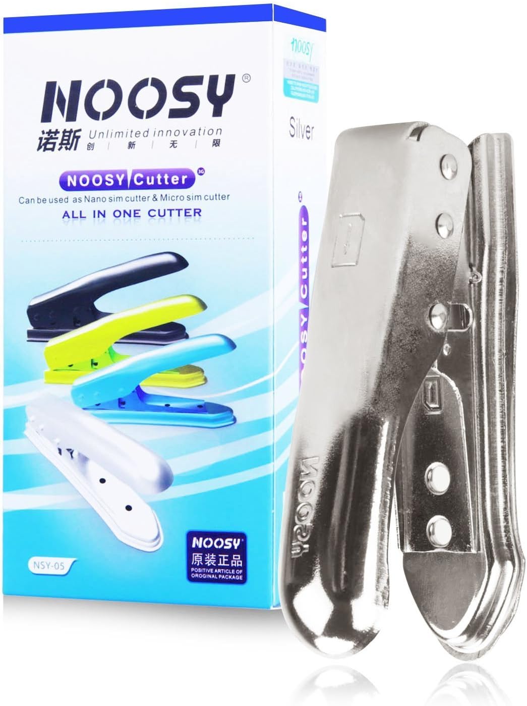 CyberTech® Newest Noosy 2in1 Nano Sim Card Cutter (Black) & Micro Sim Cutter for iPhone 5S 5C 5, iPhone 4, 4S and Other Phones