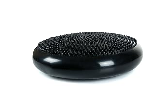 Cando-30-1870 CanDo Inflatable Balance Disc for Balance Training, Proprioception, Strengthening Lower Extremities, Posture, Back Pain, Stress Relief, Restlessness and Anxiety. Black, 14 Diameter