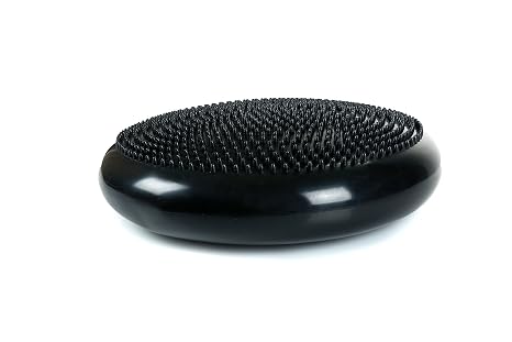 Cando-30-1870 CanDo Inflatable Balance Disc for Balance Training, Proprioception, Strengthening Lower Extremities, Posture, Back Pain, Stress Relief, Restlessness and Anxiety. Black, 14 Diameter