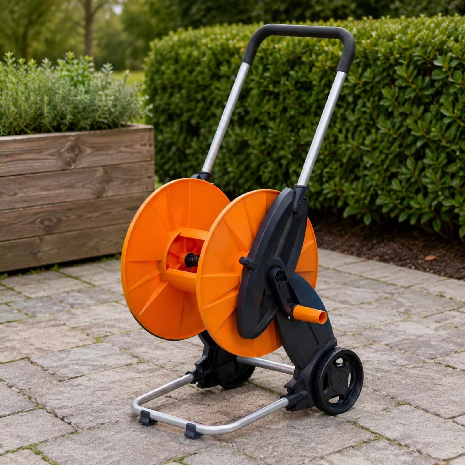 rockible Gartenschlauchwagen schnelles Aufrollen fahrbarer Schlauchwagen robuste Bauweise Gartenschlauchtrommel für Landwirtschaft
