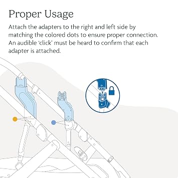 UPPAbaby Upper Adapter for Vista, Vista V2, and Vista V3 Strollers/ Compatible with Bassinet, Toddler Seat, Aria, Mesa V2, or Mesa Max Infant Car Seats / Quick + Secure Attachment / 1 Set