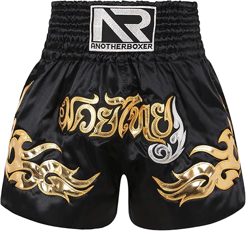 Pantalones cortos de boxeo Muay Thai para hombre con cordón para entrenamiento de artes marciales y artes marciales