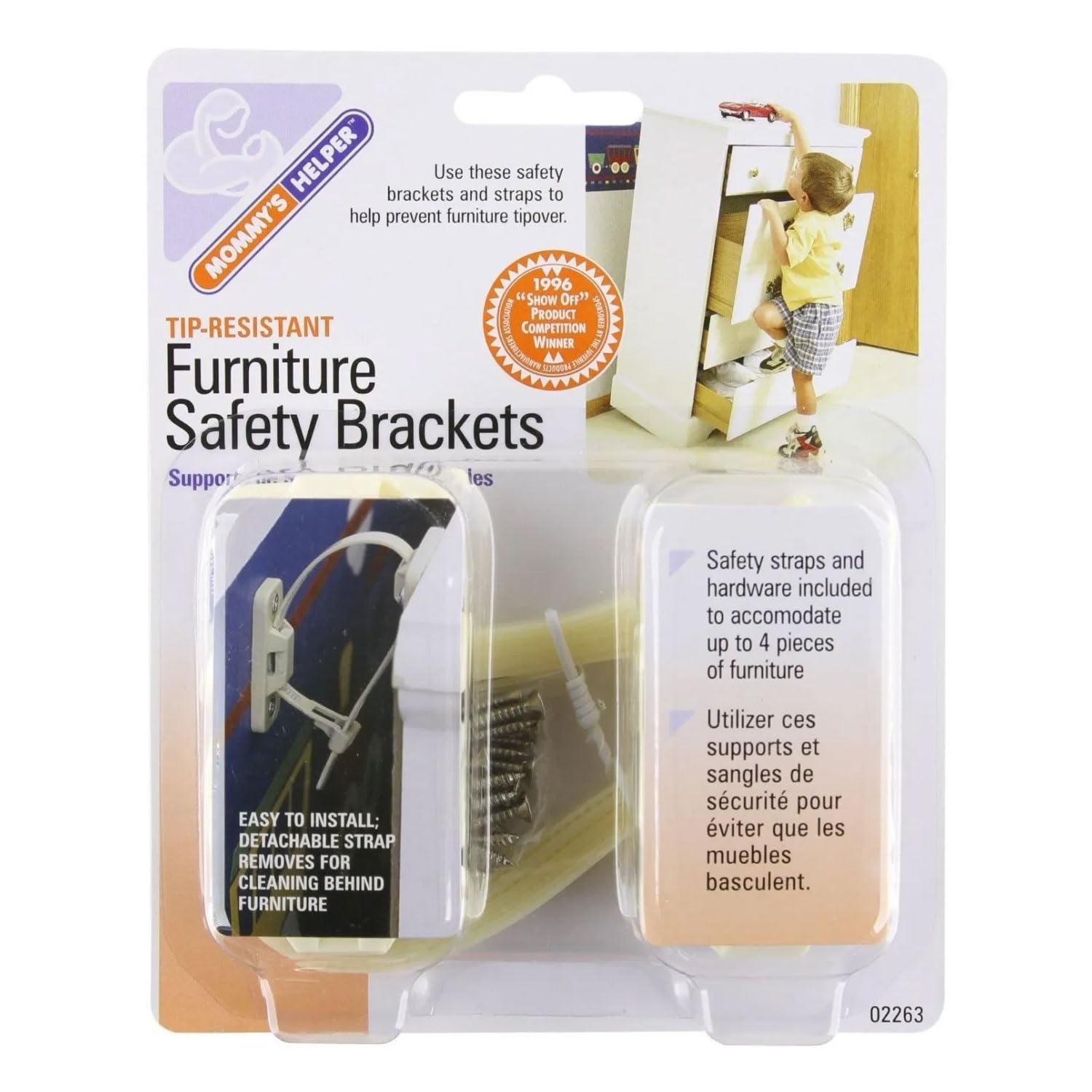 Mommy's Helper Tip Resistant Furniture Safety Brackets