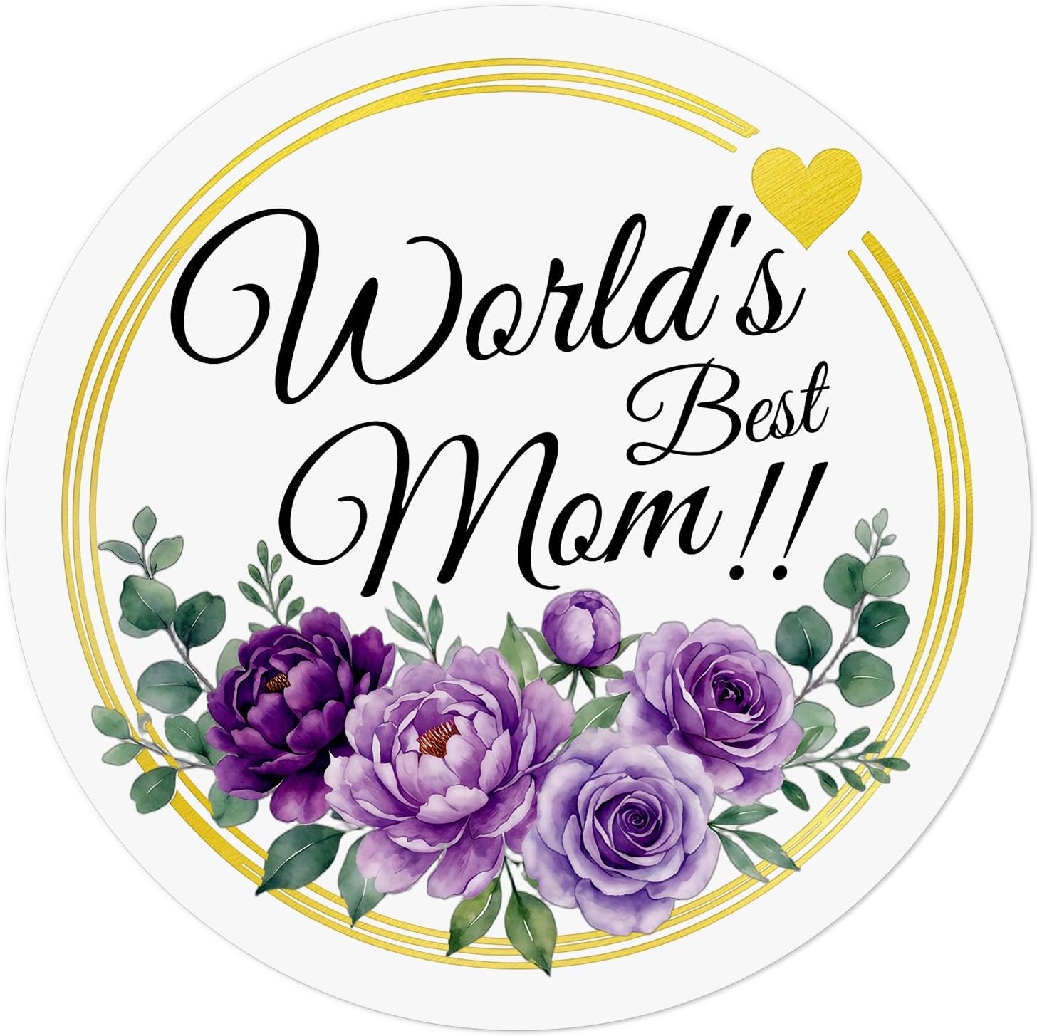 FaCraft Happy Mothers Day Stickers - 72PCS Floral Mothers Day Stickers Gift Tags 1.5" Waterproof Self-Adhesive Mother's Day Labels Present Sticker for Envelope Card Bouquet Party Favors Decorations