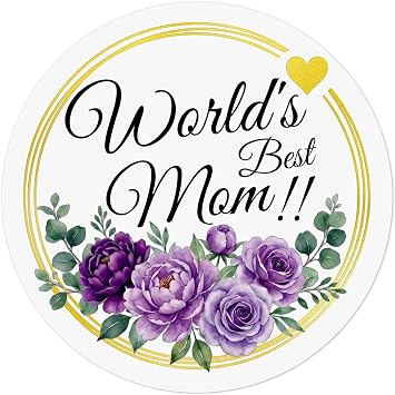 FaCraft Happy Mothers Day Stickers - 72PCS Floral Mothers Day Stickers Gift Tags 1.5" Waterproof Self-Adhesive Mothers Day Labels Present Sticker for Envelope Card Bouquet Party Favors Decorations