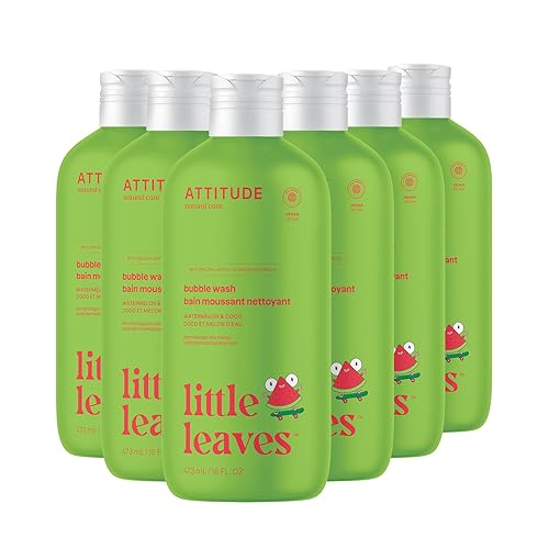 Miniatura 9 de Attitude Bubble Wash para niños, baño de burbujas verificado por EWG, champú para el cabello y jabón corporal, probado dermatológicamente, a base de