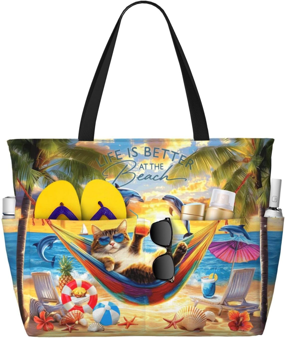 Extra Large Beach Bags For Women, Waterproof Beach Totes Bags For Women, Lightweight Foldable Pool Bag With Zipper