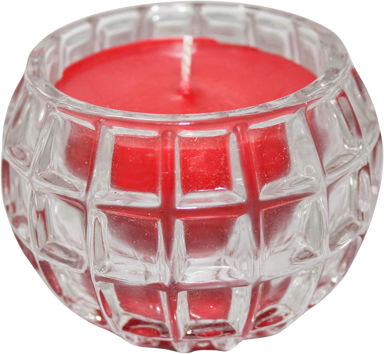 Enlightened Ambience Dickens Christmas Scented Soy Blend Candle Red 7.5 oz in Decorative Glass