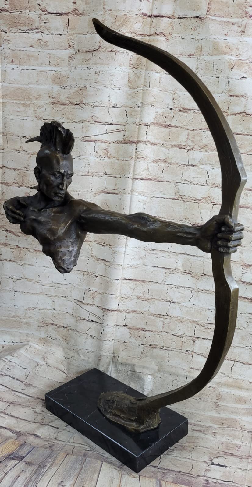 Amazon.co.jp: 大きなインドのブロンズ像 - 限定インド彫刻 - 弓を持つ