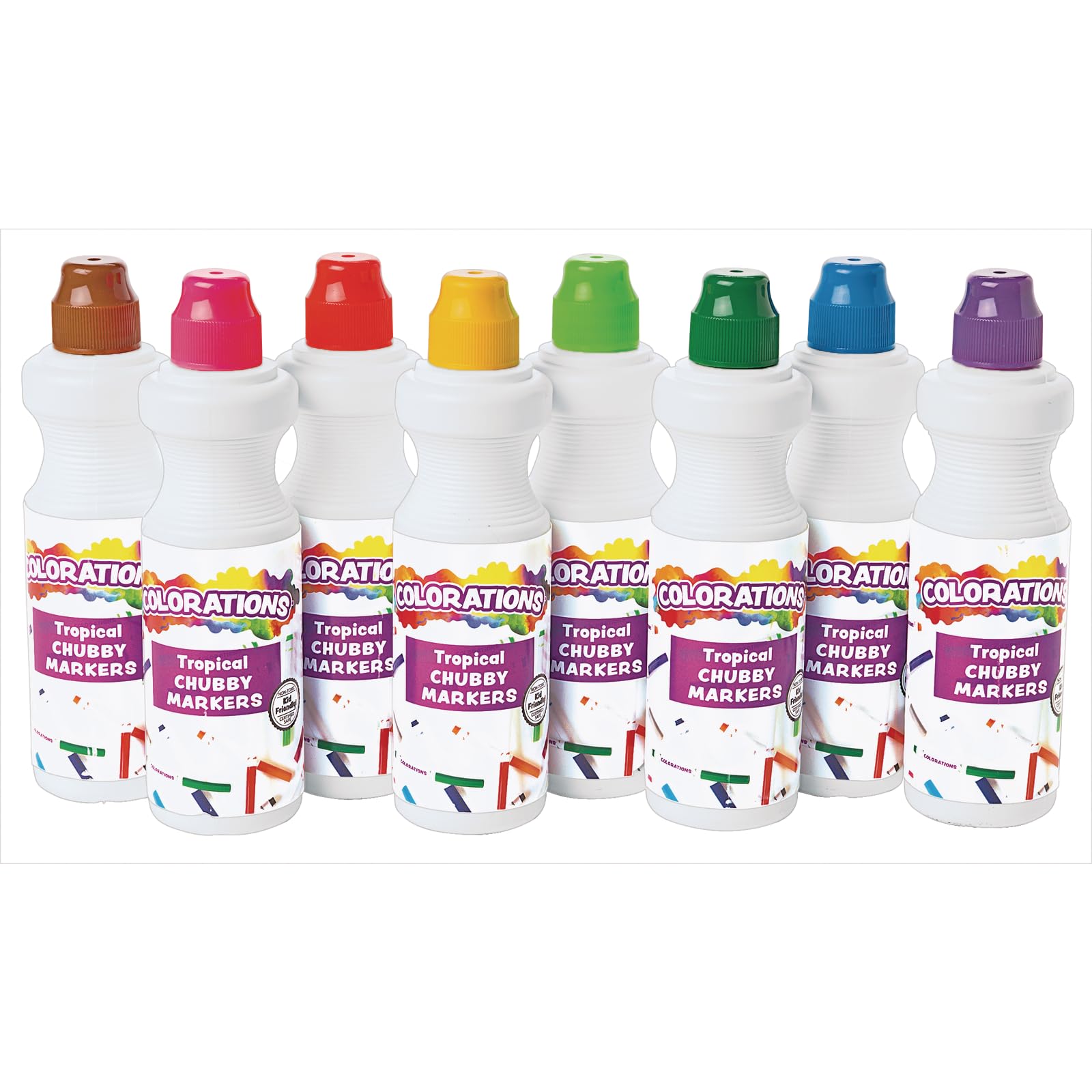 Colorations TSPONGE Tropical Chubbie Markers (Pack of 8)
