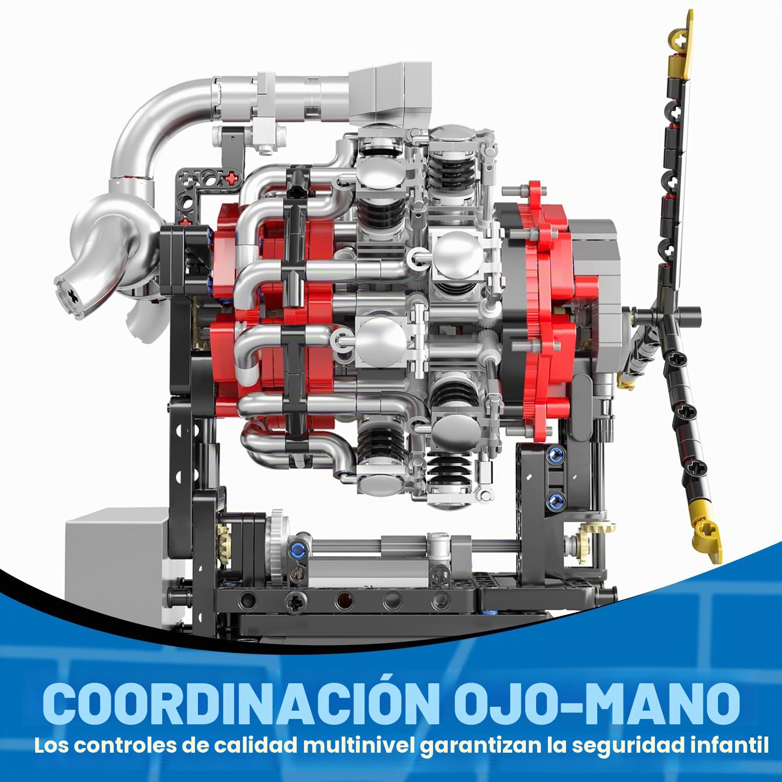 Mould King 10211 - Kit de construcción de motor de aviación, bloques de construcción, bloques de sujeción, simulación, motor de avión, kit para adultos (1147 piezas)