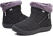 [Maxome] スノーブーツ レディース スノーシューズ ジッパー 防寒ブーツ 冬靴 裏起毛 雪用ブーツ ショートブーツ 雪靴 綿靴 保温 軽量 滑り止め 脱ぎ履き便利 通勤 通学 雪対応