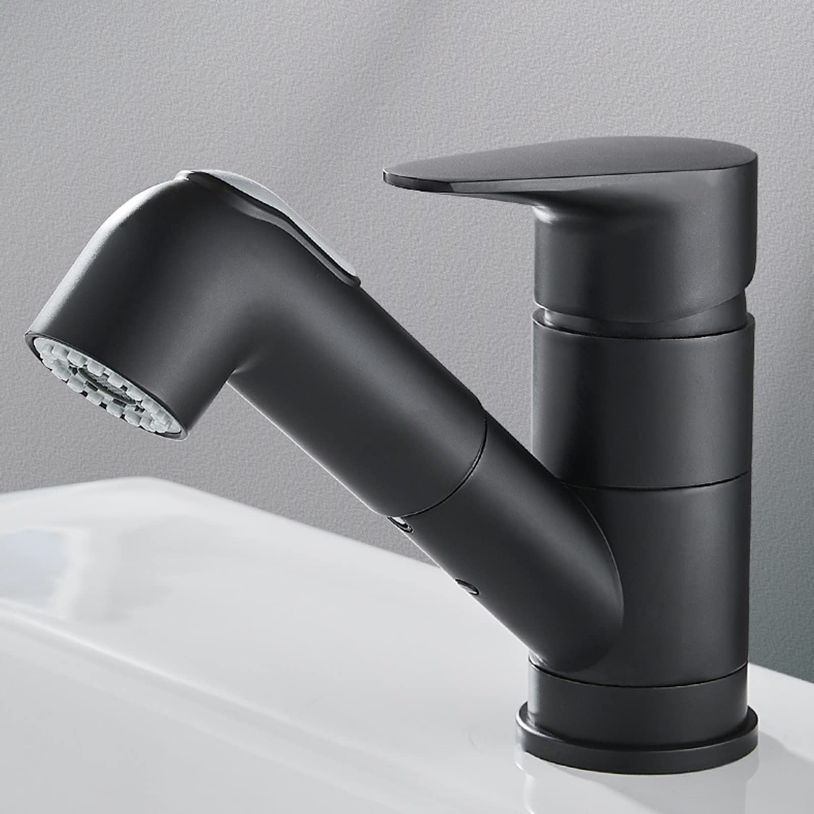 Mitigeur extractible noir avec douchette pour simplifier votre vaisselle