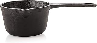 Petals Pre Seasoned Cast Iron Sauce Pan, 15cm/6inch Diameter (Induction Compatible) Price In India