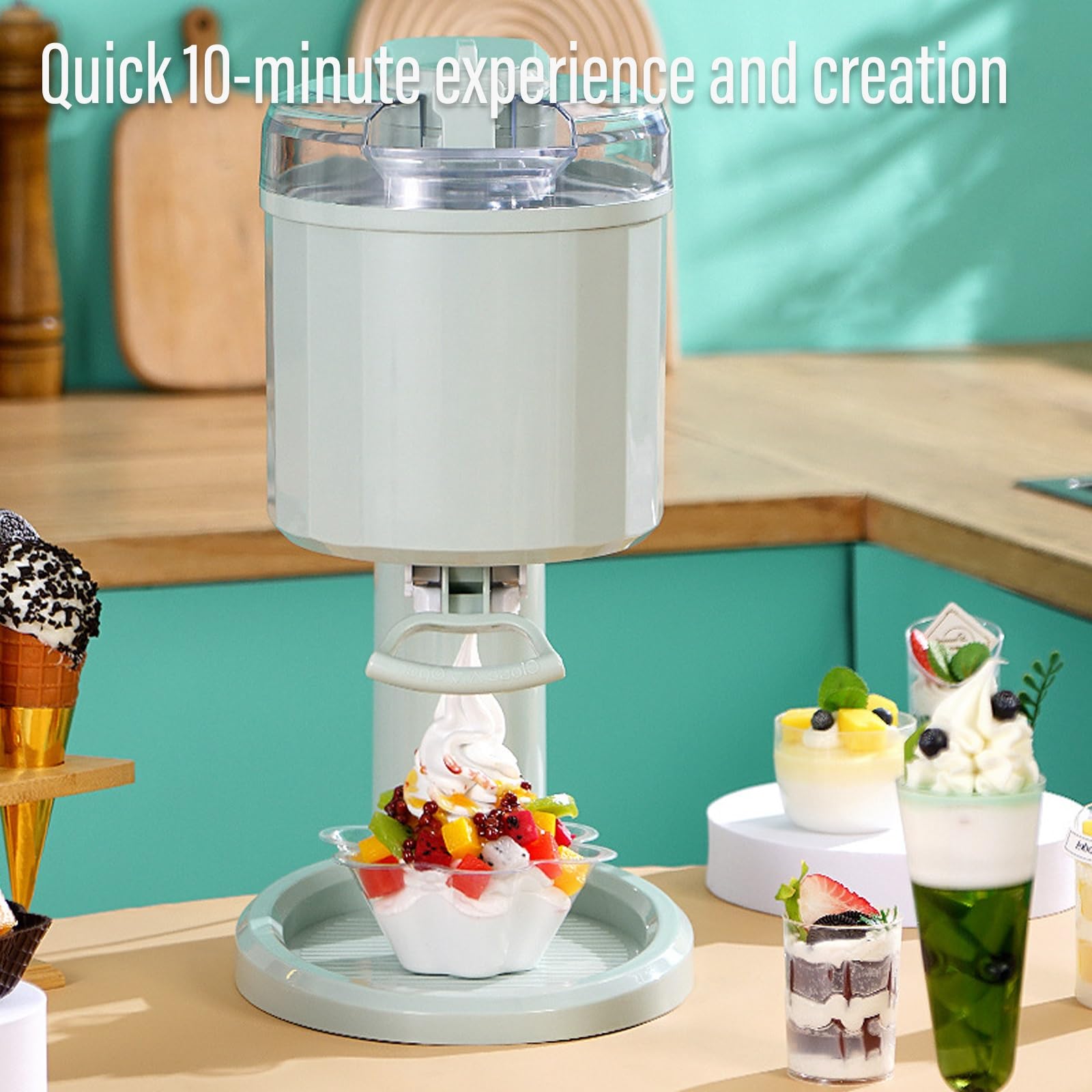 Macchina per Granite Máquina de Helado 10 Min con Báscula Electrónica Integrada