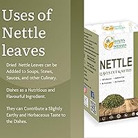 Vista 3 de Herbs Botanica Hoja de ortiga para té cortado y tamizado para nutrir el té de hierbas, infusiones de batidos, hoja de ortiga picante, suplemento