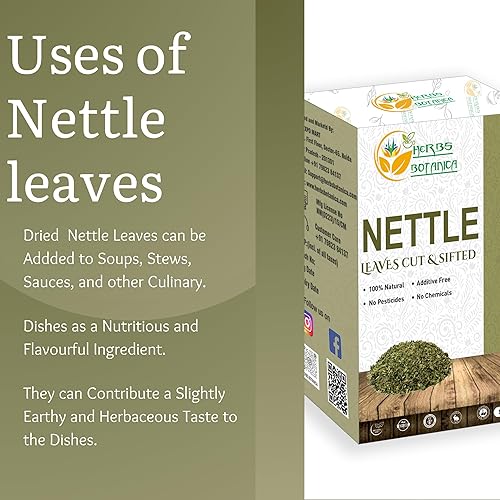 Miniatura 3 de Hoja de ortiga para té cortado y tamizado para nutrir el té de hierbas, infusiones de batidos, hoja de ortiga picante, suplemento de bienestar de