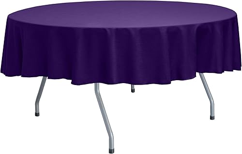 ULTIMATE TEXTILE Mantel redondo reversible Shantung Satin Majestic de 72 pulgadas, color morado