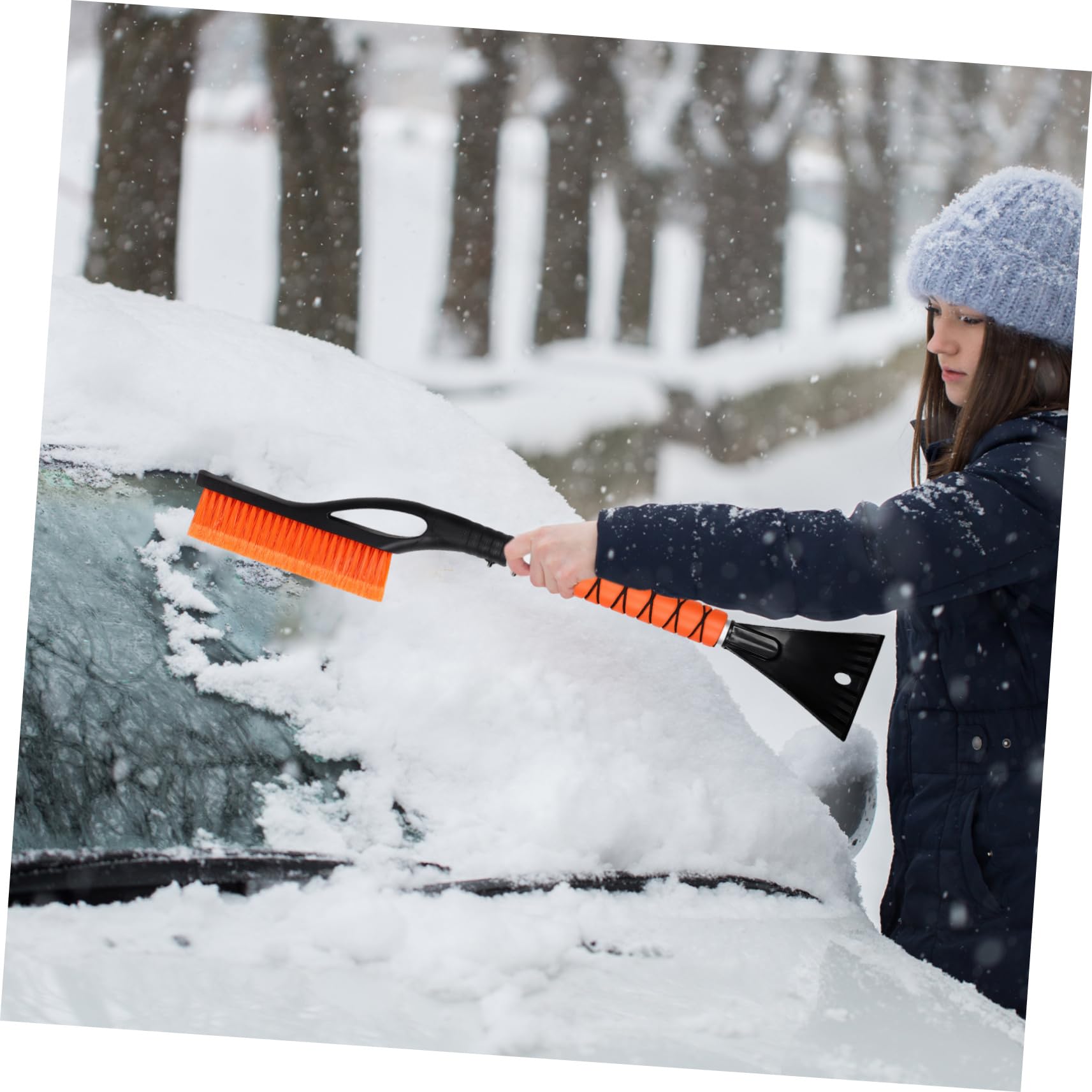 Cabilock 2pezzi Raschietto per Neve Estensibile per Auto Raschietto per Ghiaccio Resistente per Parabrezza e Finestre Auto Dispositivo Multifunzionale per Rimozione della Neve