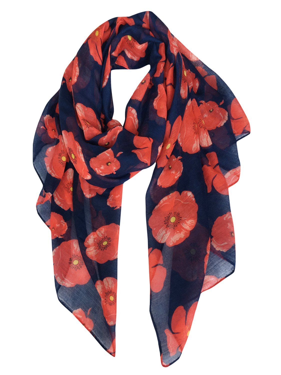 Women’s Lightweight Fashion Scarf – Soft Winter Wrap for Ladies, Long Shawl Scarf for Gifting, Bird & Floral Print Designs