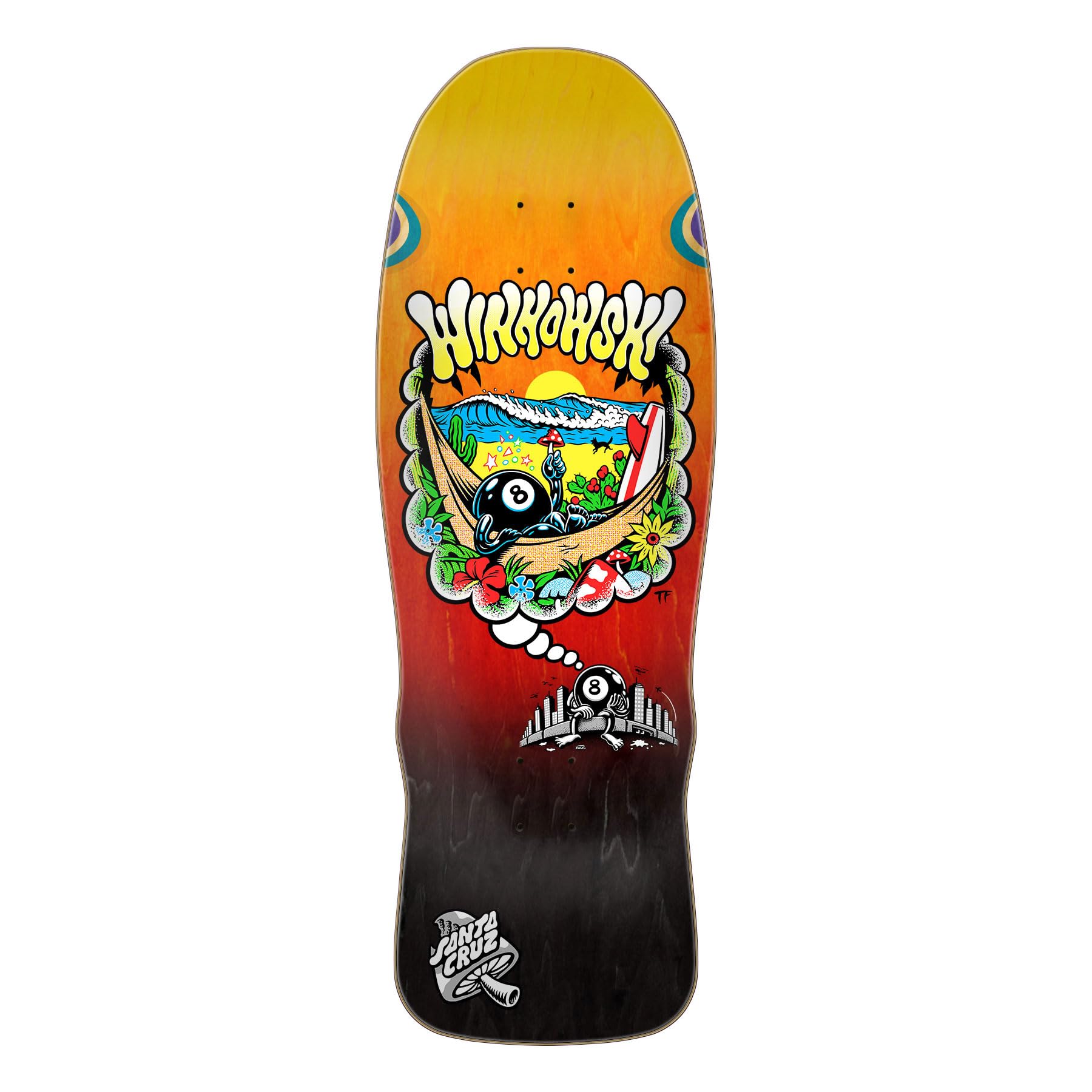 Santa Cruz Winkowski 8Ballr Day Dream Pro Shaped 10.35in x 30.54in Skateboard Decks