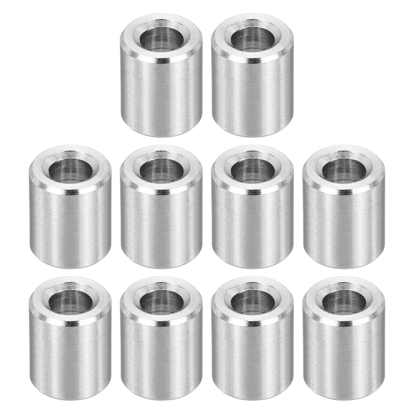 PATIKIL M4 Stainless Steel Spacers, 12Pcs Metal Spacer 4mm ID x 8mm OD x 10mm L Screw Standoff for 3/16" or M4 Screw — image 1