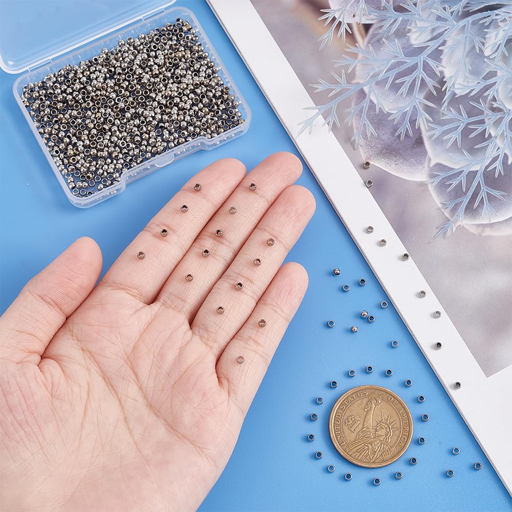UNICRAFTALE 800pcs Round Stainless Steel Spacer Beads 2.5mm for DIY Bracelet Necklace Jewelry Making, Metal Color - Image 4