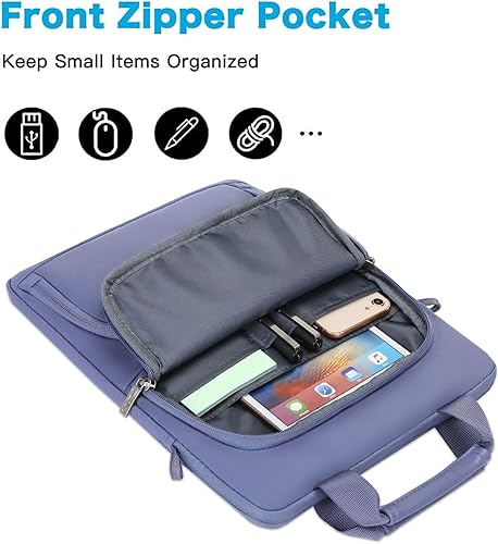 Miniatura 3 de MOSISO 360 - Bolsa de hombro vertical para tableta compatible con iPad Pro 13 M4 y iPad Air 13 M3 M2, iPad Pro 12.9 M2 M1 65 con 2 bolsillos curvos,