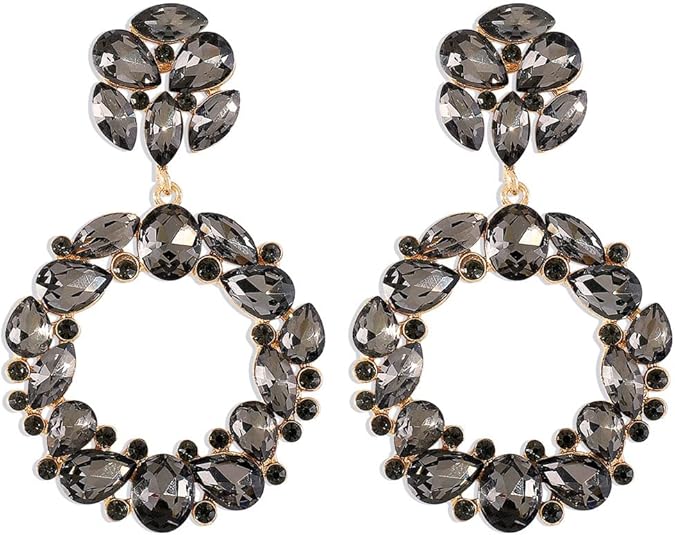 Orecchini Cerchio Donna YAZILIND - Lusso Con Zirconia Cubica - Cerchio Rotondo 14mm/4mm - Gioielli Personalità