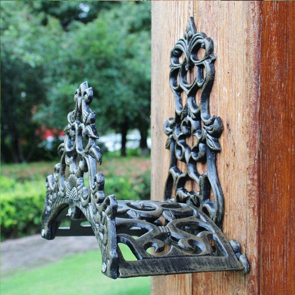 Soporte for Manguera de jardín, Soporte for Manguera de jardín de Hierro Fundido Resistente Colgador de Manguera de Agua montado en la Pared Decorativo