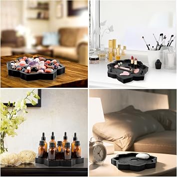 Lotus Crystal Tray, Multi-Purpose Incense Burner Holder for Sticks & Cones