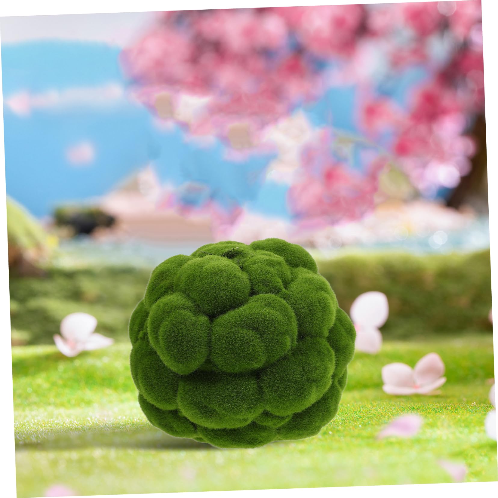 ULTECHNOVO Bola de Musgo Simulada Verde de PVC, 1 Pieza para Decoración