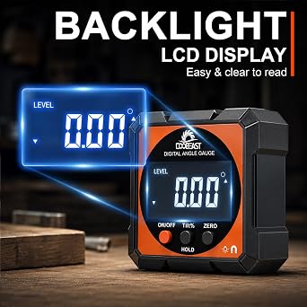 Digital Angle Finder Magnetic Base Compact Digital Level Protractor Black