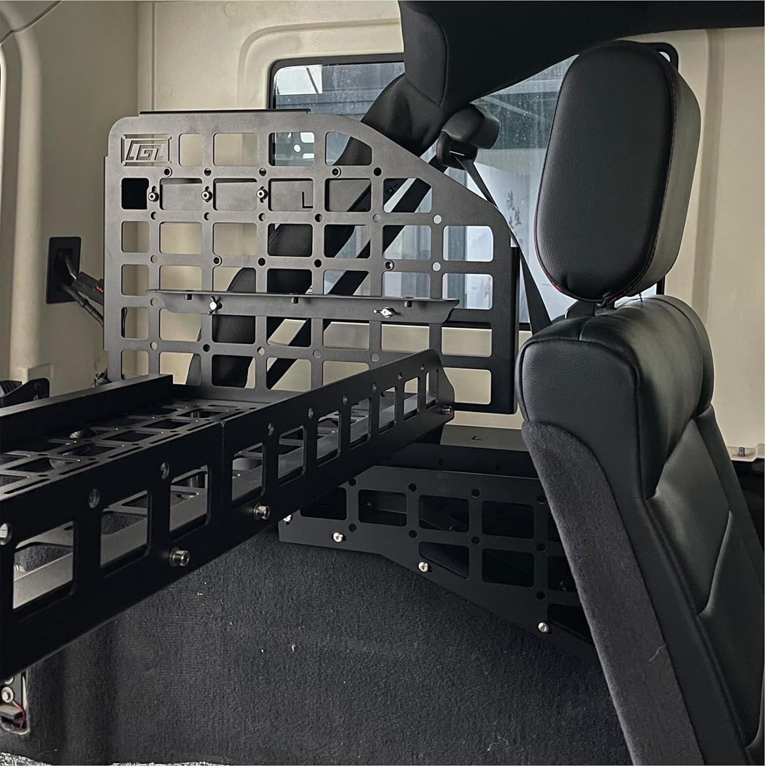 ITrims Trunk Organizer for Jeep Wrangler JK 4dr 2007-2018 Car Accessories Interior Luggage Carrier Modular Storage Panel Shelf Rear Cargo Rack Basket Hanging Boards Aluminum Alloy (Side+Storage Box)