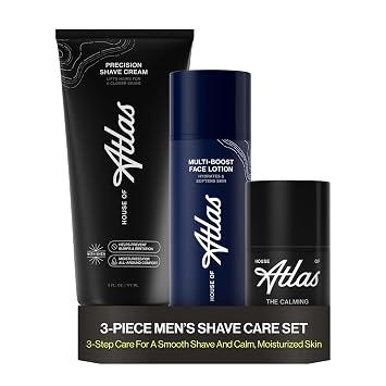 Before & After Bundle For Men, 3 Piece Shave Set | Mens Shave Care Set|Includes Shaving Cream, Alcohol Free Aftershave & Face Moisturizer|Sensitive Skin|Smooth Close Shave